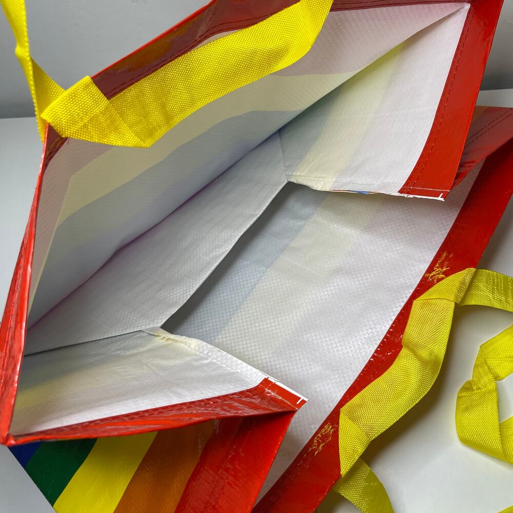 Set of 2 IKEA Storstomma Large Tote Bag Rainbow Reusable Storage Pride LGBTQ NWT - Picture 8 of 13